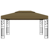 Altana z podwójnym dachem, 3x4 m, taupe, 180 g/m?