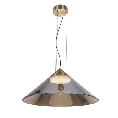 Lampa wisząca Presto 50 szklana z dymionym kloszem nad stół do salonu GX53