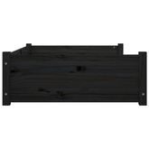 vidaXL Legowisko dla psa, czarne, 95,5x65,5x28 cm, lite drewno sosnowe