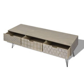vidaXL Szafka pod TV z 3 szufladami, 120x40x36 cm, szara