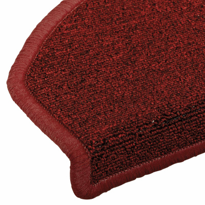 Samoprzylepne maty na schody Półokrąg 15 pcs Bordeaux Czerwony
