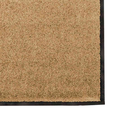 Dywanik wejściowy Kremowy i czarny 120 x 300 cm Poliamid i PVC