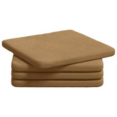 Poduszki na siedziska 4 pcs Brązowy 40 x 40 x 3 cm Aksamit