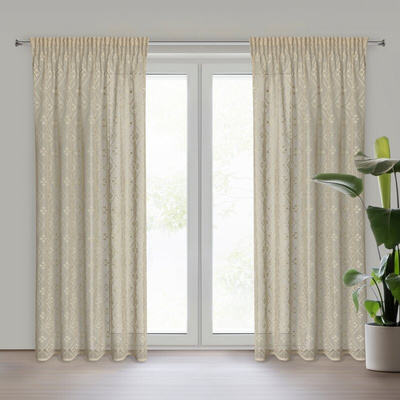 Zasłona Nela jasnobeżowa 140x270