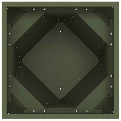 Donica 2 pcs Zielony oliwkowy 50 x 50 x 75 cm Stal