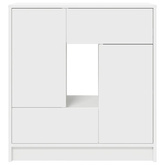 Komoda z szufladami i drzwiami, biała, 70,5x34x74,5 cm