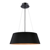 umbria lampa wisząca czarno drewniana led klosz biały 31-24183