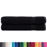 Ręczniki premium SOLUND, 2 szt., czarne, 80x200 cm, 600 g/cm?