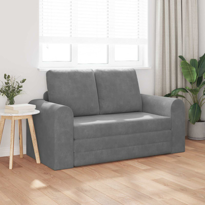 Sofa Bed Ciemnoszary 148 x 71 x 83 cm Aksamit