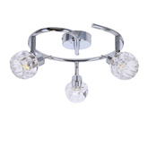 Lampa sufitowa BOMBOLA spot ze szklanymi kloszami regulowana 3-punktowa do salonu