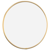 vidaXL Lustro ścienne, złote, Ø 30 cm, okrągłe