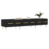 vidaXL Szafka pod TV, czarna, 150x36x30 cm, materiał drewnopochodny