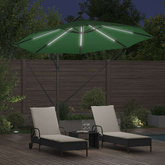 Parasol plażowy Ze LED Lights Zielony 294 x 294 x 248 cm