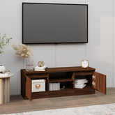 vidaXL Szafka pod TV, z drzwiczkami, brązowy dąb, 102x30x36 cm