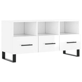 vidaXL Szafka pod TV, biała, wysoki połysk, 102x36x50 cm model standard