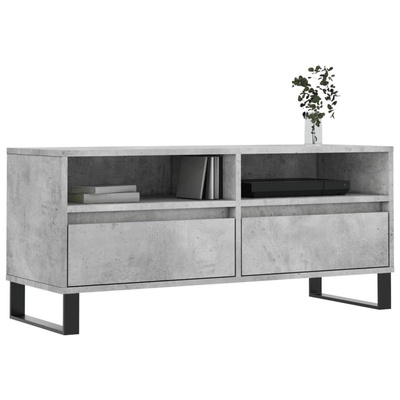 vidaXL Szafka pod TV, szarość betonu, 100x34,5x44,5 cm model standard