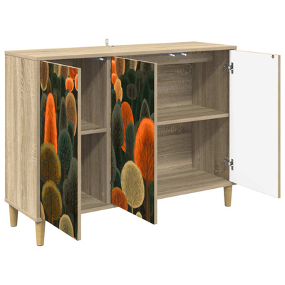 Bufet ZAANDAM Sonoma 102 x 33 x 75 cm Drewno inżynieryjne