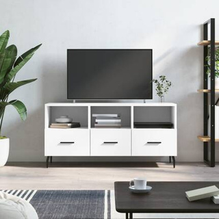 vidaXL Szafka pod TV, biała, 102x36x50 cm, materiał drewnopochodny wariant 7