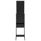 vidaXL Lustro stojące z LED, czarne, 34x37x146 cm