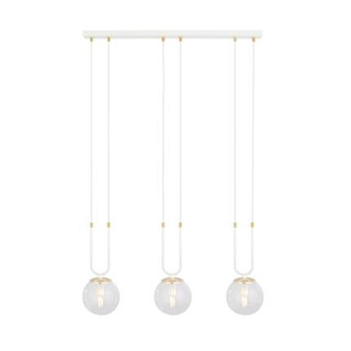 Lampa wisząca GLAM 3 WHITE/TRANSPARENT