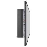 vidaXL Lustro łazienkowe LED, wysoki połysk szare, 100x8,5x37cm, akryl