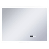 vidaXL Lustro łazienkowe z LED, czujnikiem dotyku i zegarem, 80x60 cm