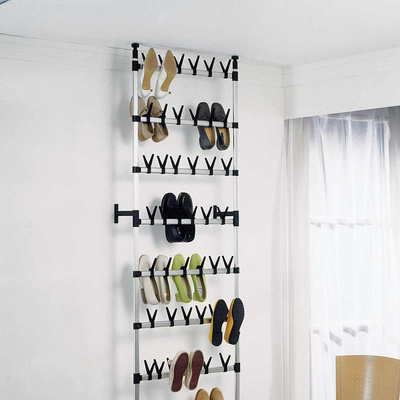 Stojak na buty z teleskopowymi drążkami, aluminiowy