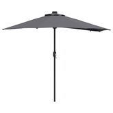 Parasolka ogrodowa Antracyt 294 x 150 x 223 cm Poliester i Stal