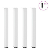 Nogi do stołu barowego 4 szt. Białe 100-102 cm Stal