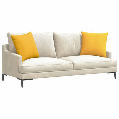 Poduszki na sofę 2 pcs Jasnożółty 50 x 50 cm Tkanina sztruksowa