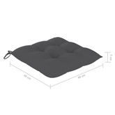 vidaXL Składane krzesła ogrodowe z poduszkami, 6 szt., drewno tekowe