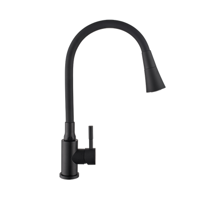 Bateria zlew. gabi z elastyczną 2f wylewką, czarny BZ-87-004-L Invena