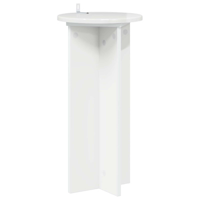 Stojak na rośliny 2 pcs Biały wysoki połysk 29,5 x 29,5 x 60 cm