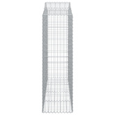 Kosze gabionowe, 2 szt, 200x50x160/180 cm, galwanizowane żelazo