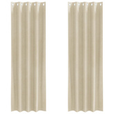 Zasłony zaciemniające 2 pcs Kremowy 140 x 245 cm Aksamit
