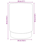 Stołek, czarno-złoty, aksamit 28 x 36 cm