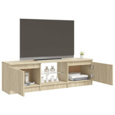 vidaXL Szafka pod TV z oświetleniem LED, dąb sonoma, 120x30x35,5 cm
