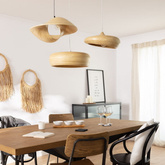 Lampa wiszaca Boho z Bambusa ?60cm Abruzzo Espresso E27