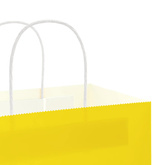 Torby papierowe 250 szt. z uchwytami żółte 32x22x24 cm