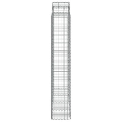 Kosze gabionowe, 2 szt, 200x50x220/240 cm, galwanizowane żelazo