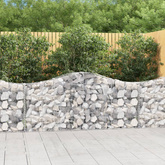 Kosze gabionowe, 11 szt, 200x30x80/100 cm, galwanizowane żelazo