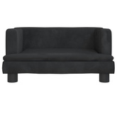 vidaXL Legowisko dla psa, czarne, 60x40x30 cm, aksamit