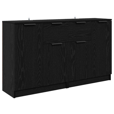 Komody 2 szt. Czarny Dąb 60 x 30 x 70 cm Drewno inżynieryjne