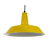 Lampa Wisząca Retro Loft Żółta 36cm E27 Abruzzo Grote