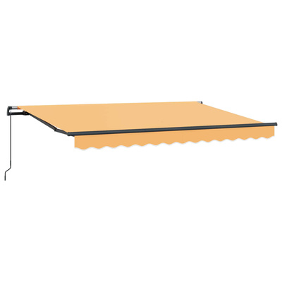 Markiza wysuwana piaskowy 500 × 300 cm Poliester i aluminium