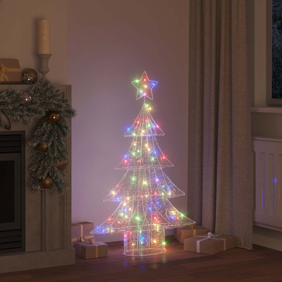 Choinka z 100 diodami LED Wielokolorowe 120 cm Akryl