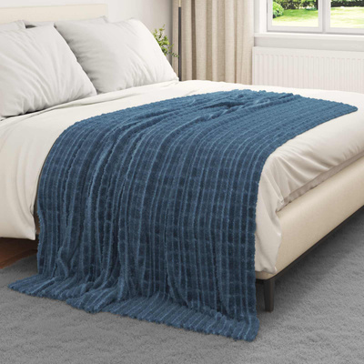 Koc Granatowy 200 x 150 cm Polar