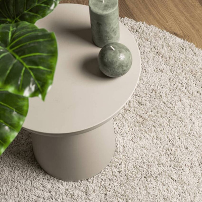 vidaXL Dywan z długim włosiem PAMPLONA, kremowy, Ø 160 cm