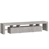 vidaXL Szafka pod TV z oświetleniem LED, szarość betonu 200x36,5x40 cm