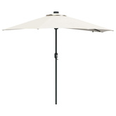 Parasolka ogrodowa piaskowy 294 x 150 x 223 cm Poliester i Stal